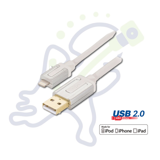 Profigold PROM105 Apple Lightning USB data en oplaadkabel 2m