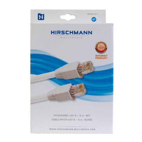 Hirschmann Cat6 UTP netwerkkabel 10m wit