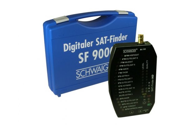 AANRADER! Schwaiger SF9002 HD SET DVB-S2 inclusief Accupack in koffer