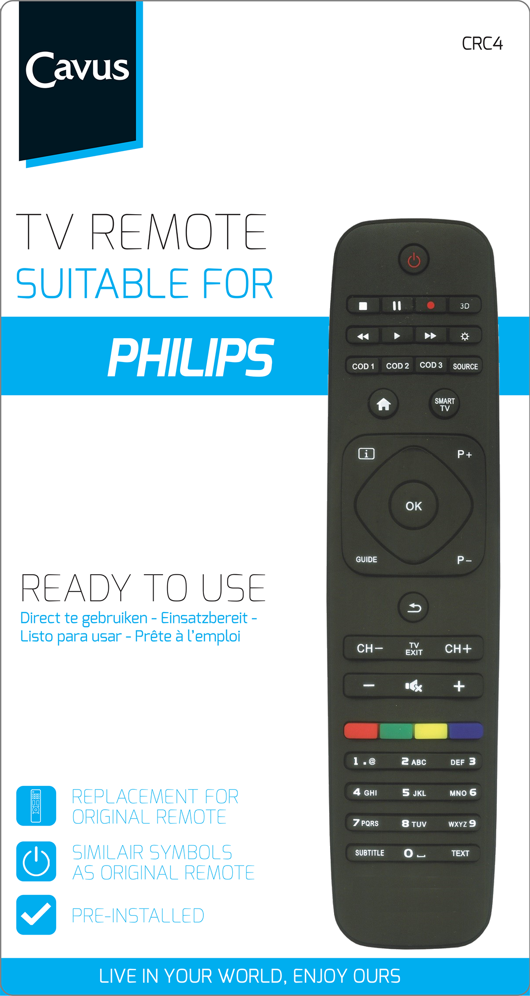 Bravo afstandsbediening voor Philips tv's