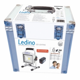 Ledino LED FLAH2010W-Set bouwlamp 20W 10.4 Ah in koffer met extra accu