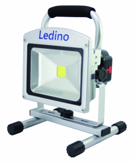 Ledino LED FLAH2010W-Set bouwlamp 20W 10.4 Ah in koffer met extra accu