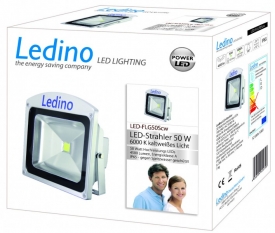 Ledino LED schijnwerper 50W 4500 lumen 6000K helder wit 230v