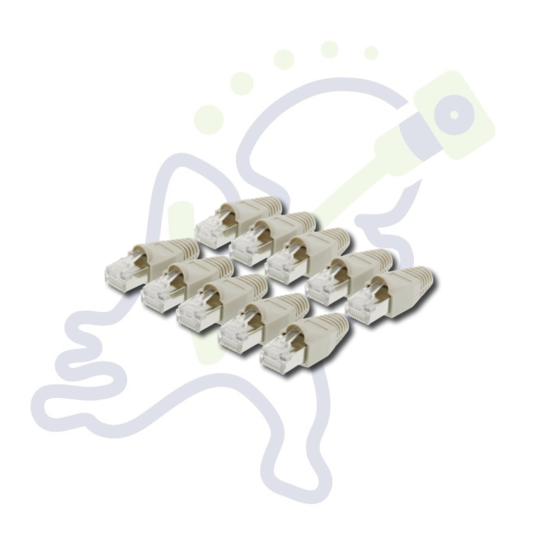 RJ45 Cat5E connector met trekontlasting 10 stuks