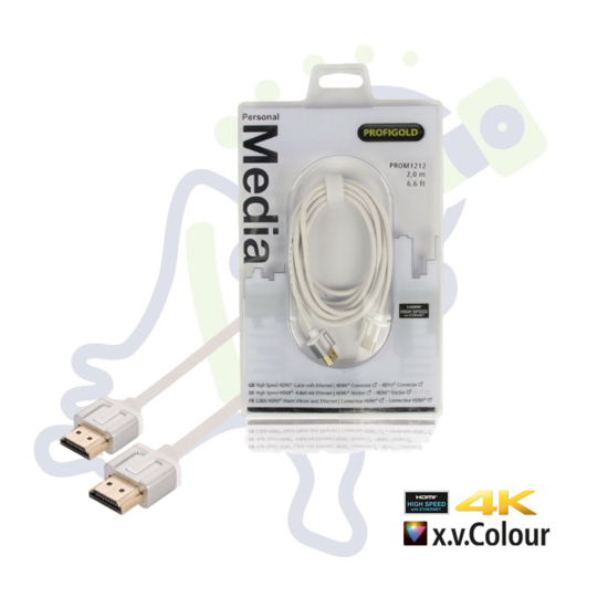 Profigold PROM 1212 High Speed HDMI kabel met ethernet Wit 2m