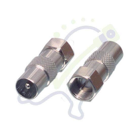 Verloop F-connector naar IEC male