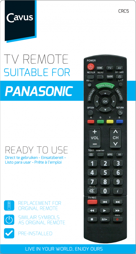 Bravo afstandsbediening voor Panasonic tv's