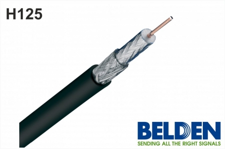 Belden H125 coax kabel zwart rol 100m