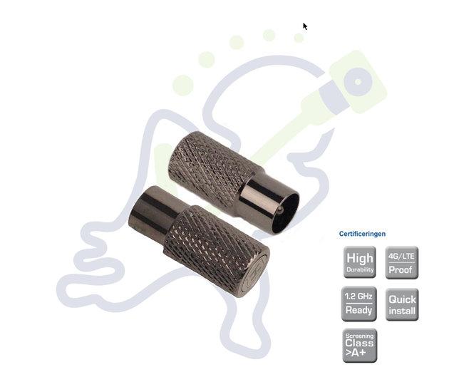 TIM 75 Hirschmann afsluitweerstand 75 ohm IEC - male 4G LTE Proof!