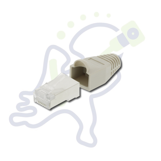 RJ45 Cat5E connector met trekontlasting 10 stuks