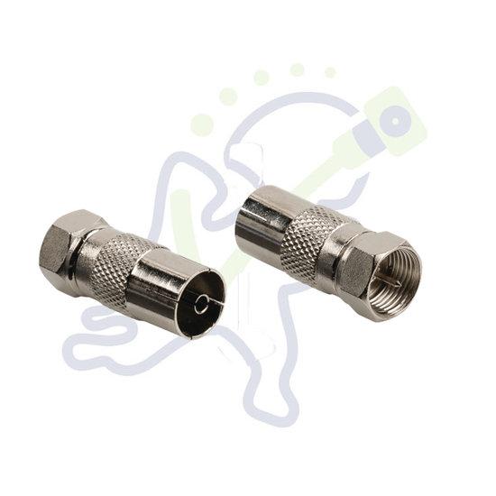 Verloop F-connector naar IEC female