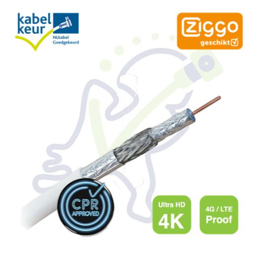 KOKA 9 ECA/100 4G LTE Proof Hirschmann coax kabel rol 100m Ziggo geschikt