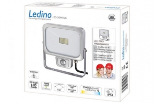 Ledino Laim 20SCi LED schijnwerper met sensor 20W 6500K Zilver