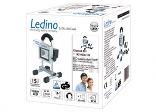 Ledino LED bouwlamp op accu 10W 5.2 Ah Köpenick 105