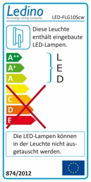 Ledino LED schijnwerper 10W 900 lumen 6000K helder wit 230v