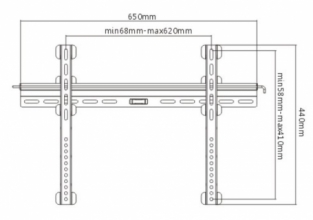 Afmetingen muurbeugel WMF003